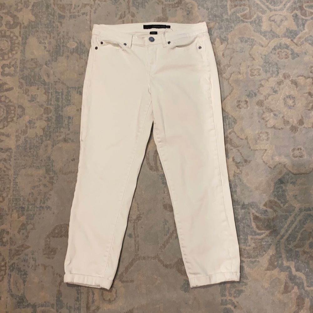 Calvin Klein White Skinny Crop Jeans